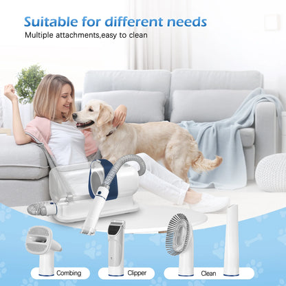 4-In-1 Dog Grooming Kit with Low Noise Clippers 