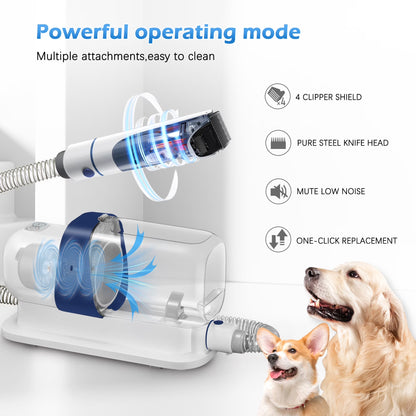 4-In-1 Dog Grooming Kit with Low Noise Clippers 